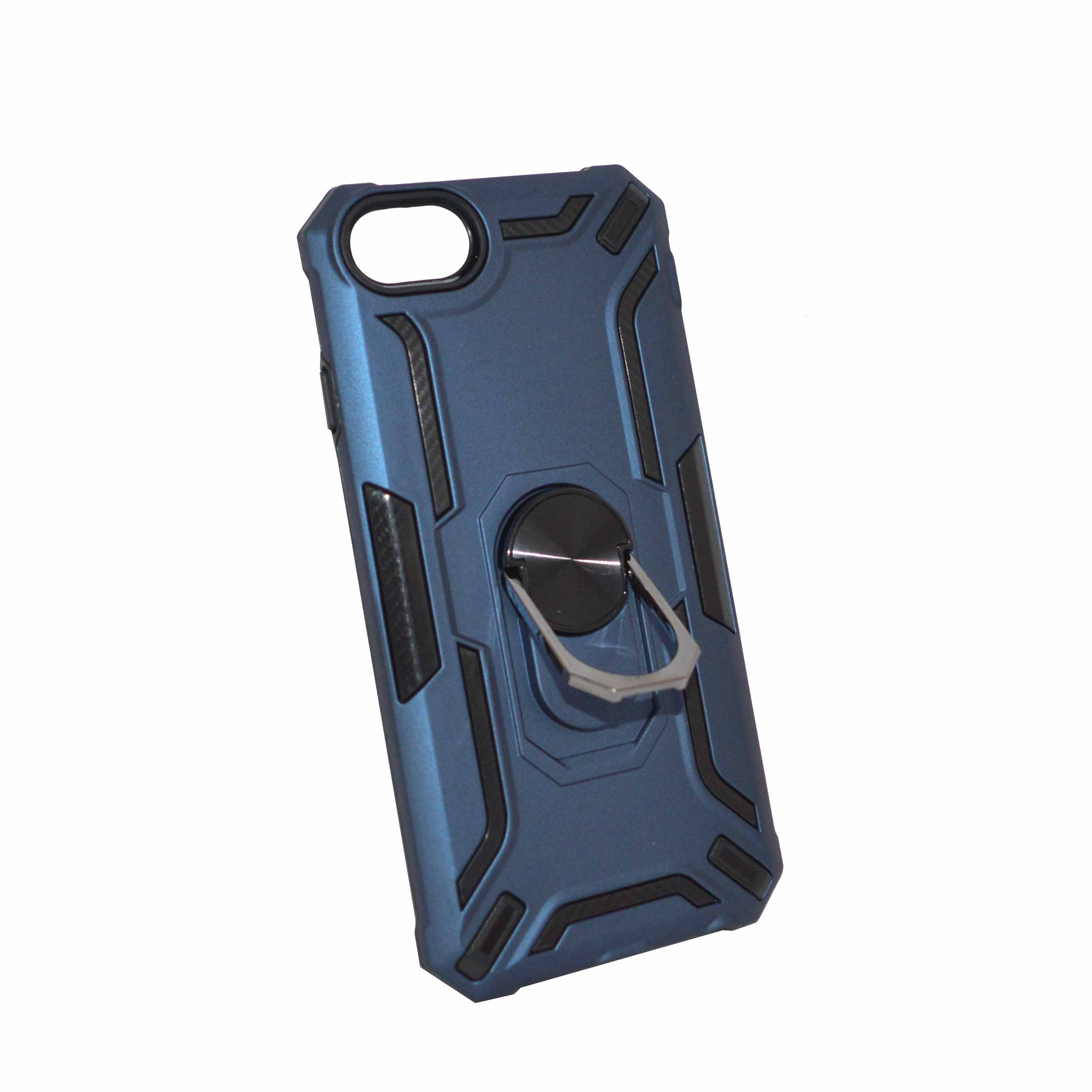 Iphone 7P-8P Blue Armor Cover Military Grade Protection Built-in Kickstand Car Holder Mobile Phone Case